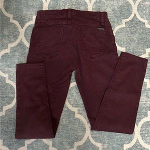 Hudson burgundy skinny jeans -27